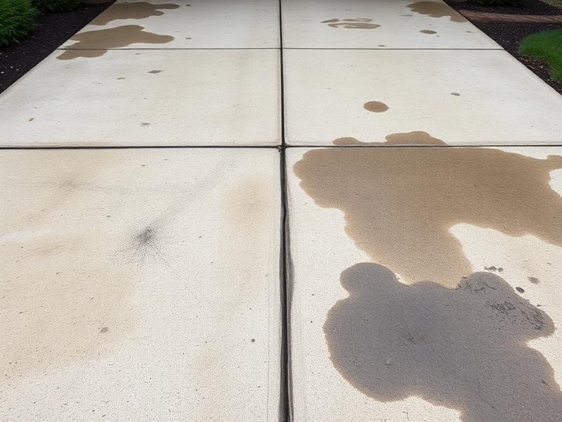 Concrete driveway pressure wash before